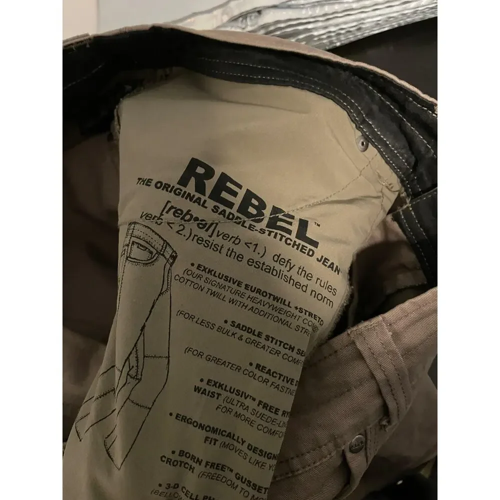 Kuhl Rebel Jeans Mens 36x310 Brown Stretch Denim Straight Leg Workwear READ